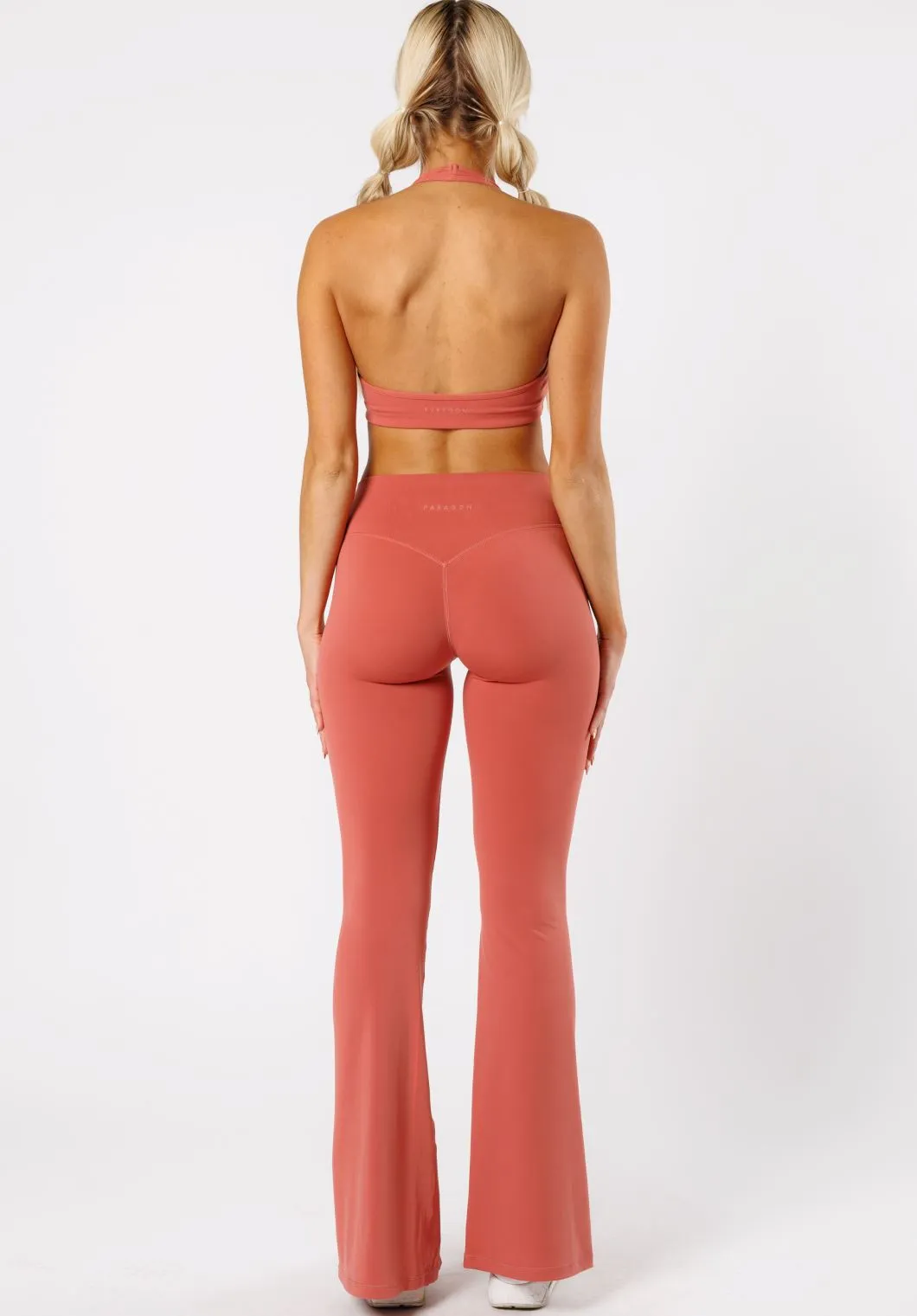 Odor control Breathable Material Reluna? Front Slit Sculptseam? Flare Leggings 34" Terra