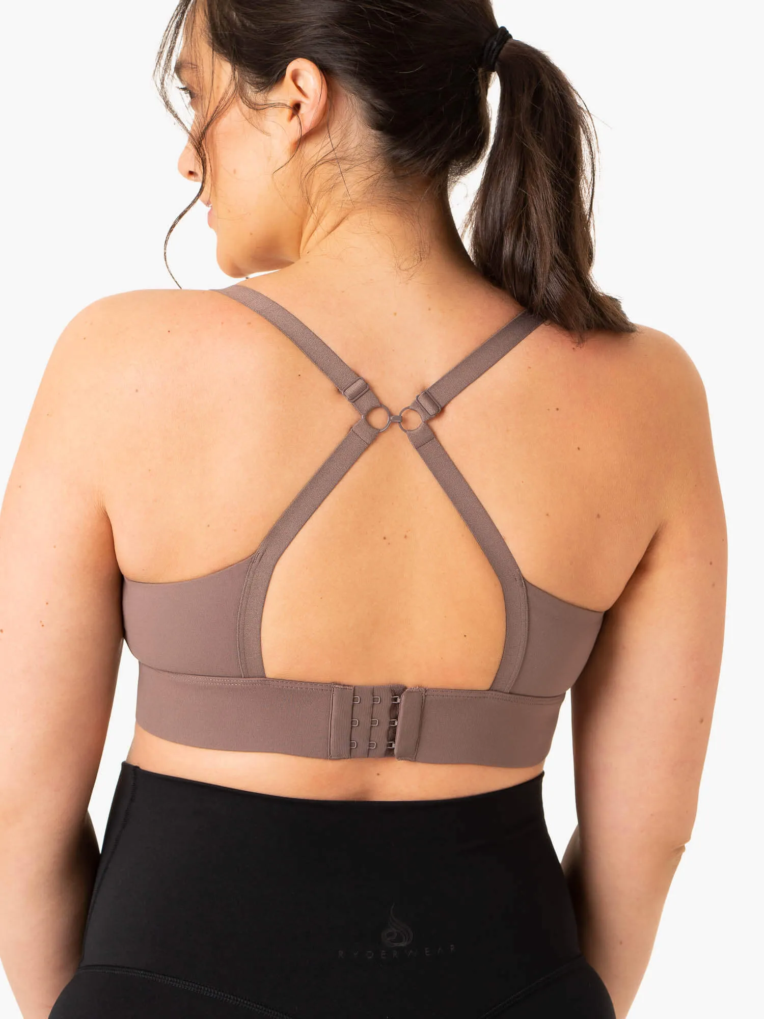 Active Bump Sports Bra - Chocolate adjustable material
