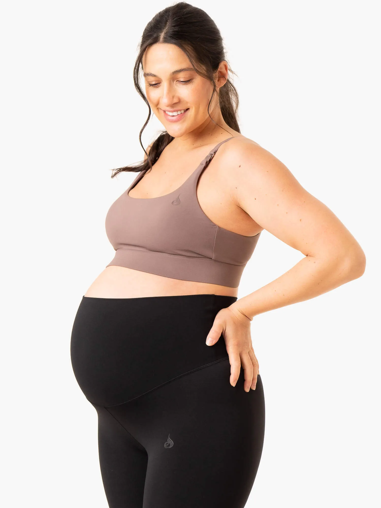Durable Closure slim fit Active Bump Sports Bra - Chocolate