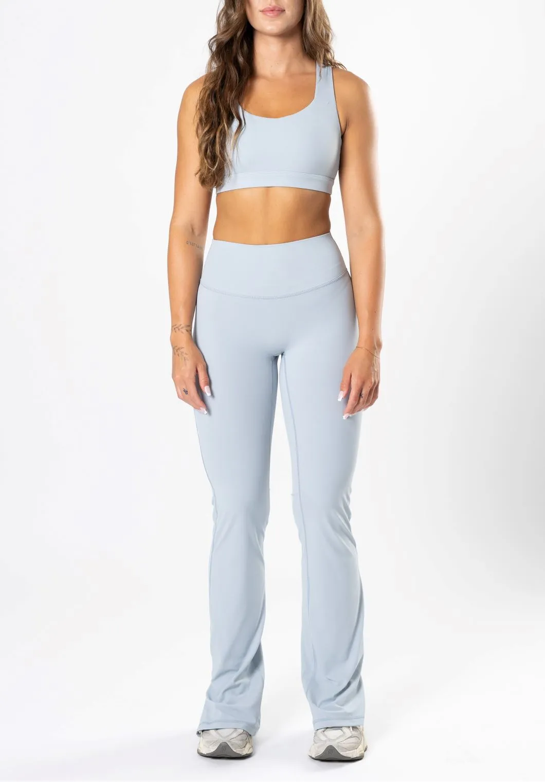 Weightless Compression Tall Fit Thermal Warm RecStretch Original Sculptseam? Plus Flare Legging 34" Pearl Blue