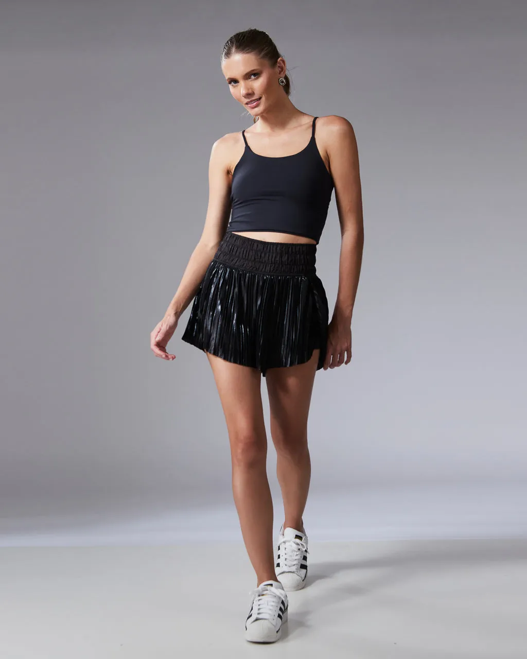 petite size Short plissado brilho (SH19)