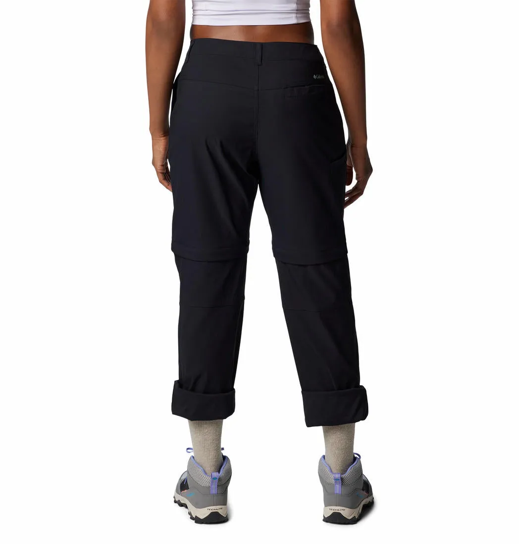 Columbia Women Black Leslie Falls Convertible Pant Running Gear