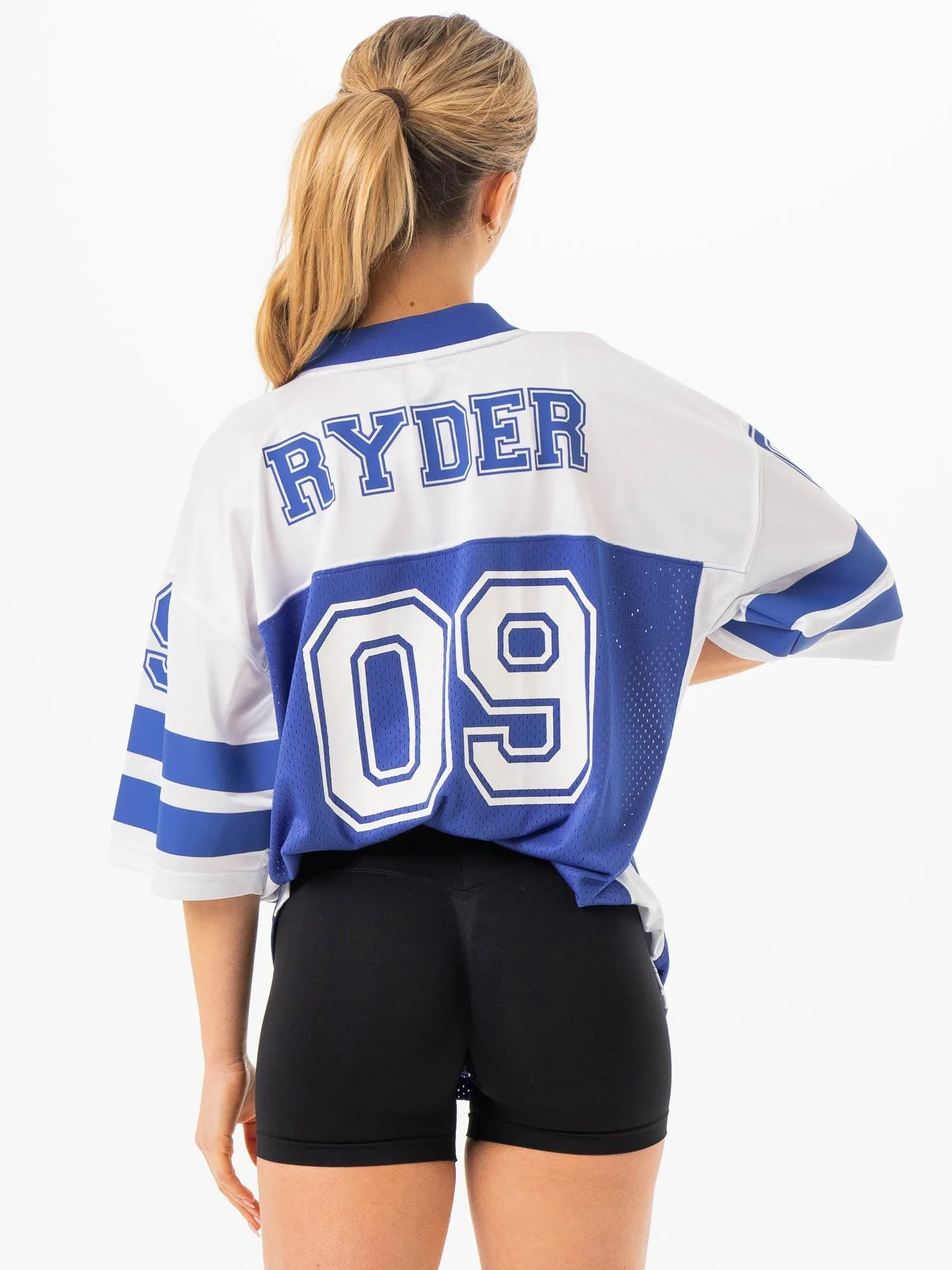 Quick Wear Seasonal Trend Varsity Jersey - Cobalt