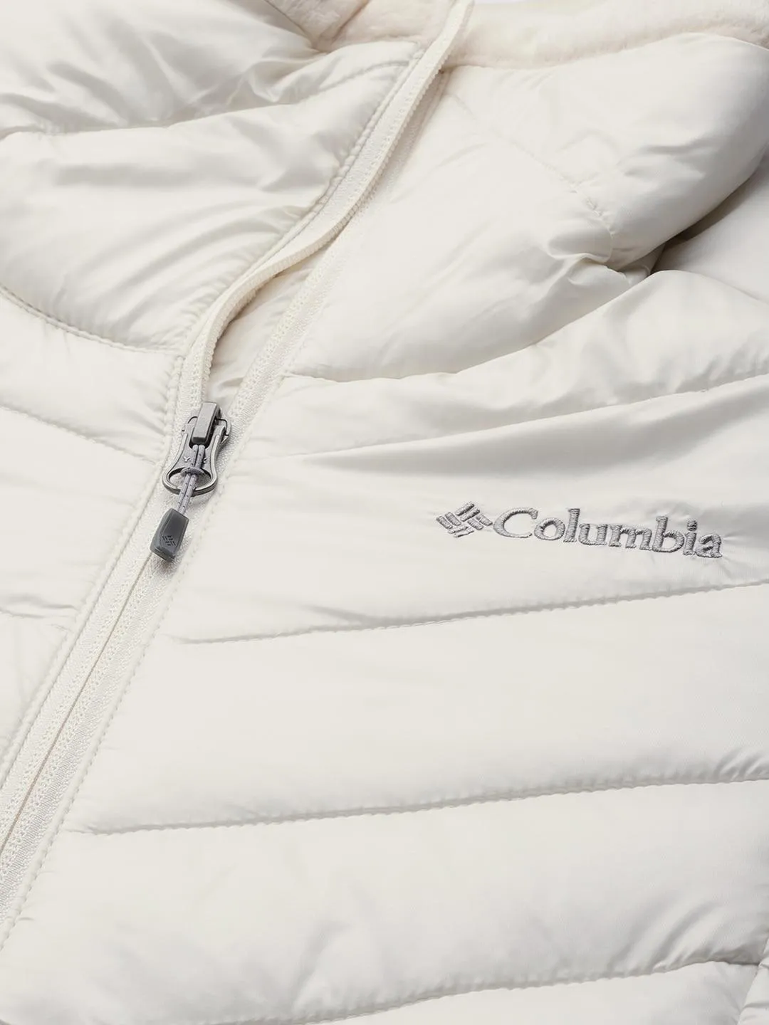 Columbia Women White Joy Peak Jacket Smooth Surface