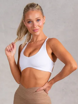 Supportive Back Icon Sports Crop - White