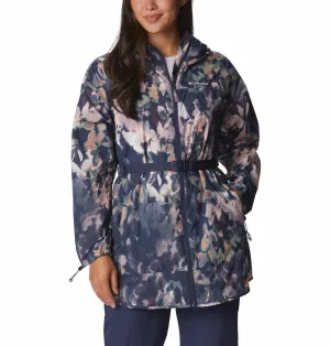 Columbia Women Navy Blue Parkette Long Wind Jacket (Sun Protection) Durable Build