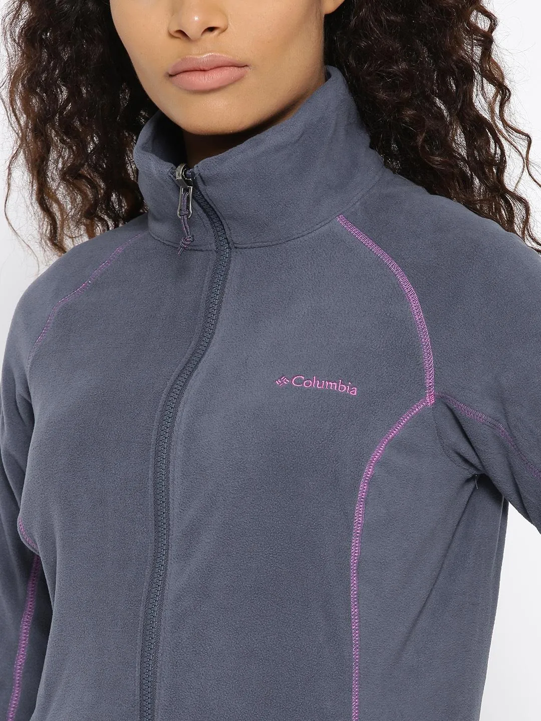 Abrasion Resistant Edges Gift Columbia Women Navy Blue Leadbetter Mountain Full Zip Fleece