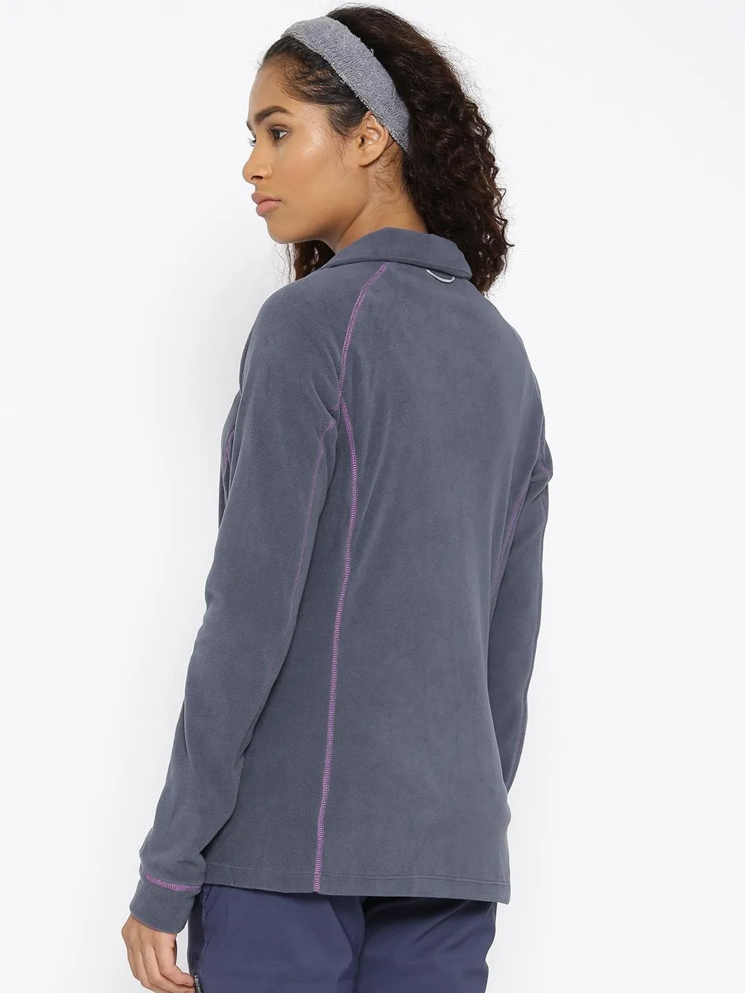 suitable for solo travel Columbia Women Navy Blue Leadbetter Mountain Full Zip Fleece