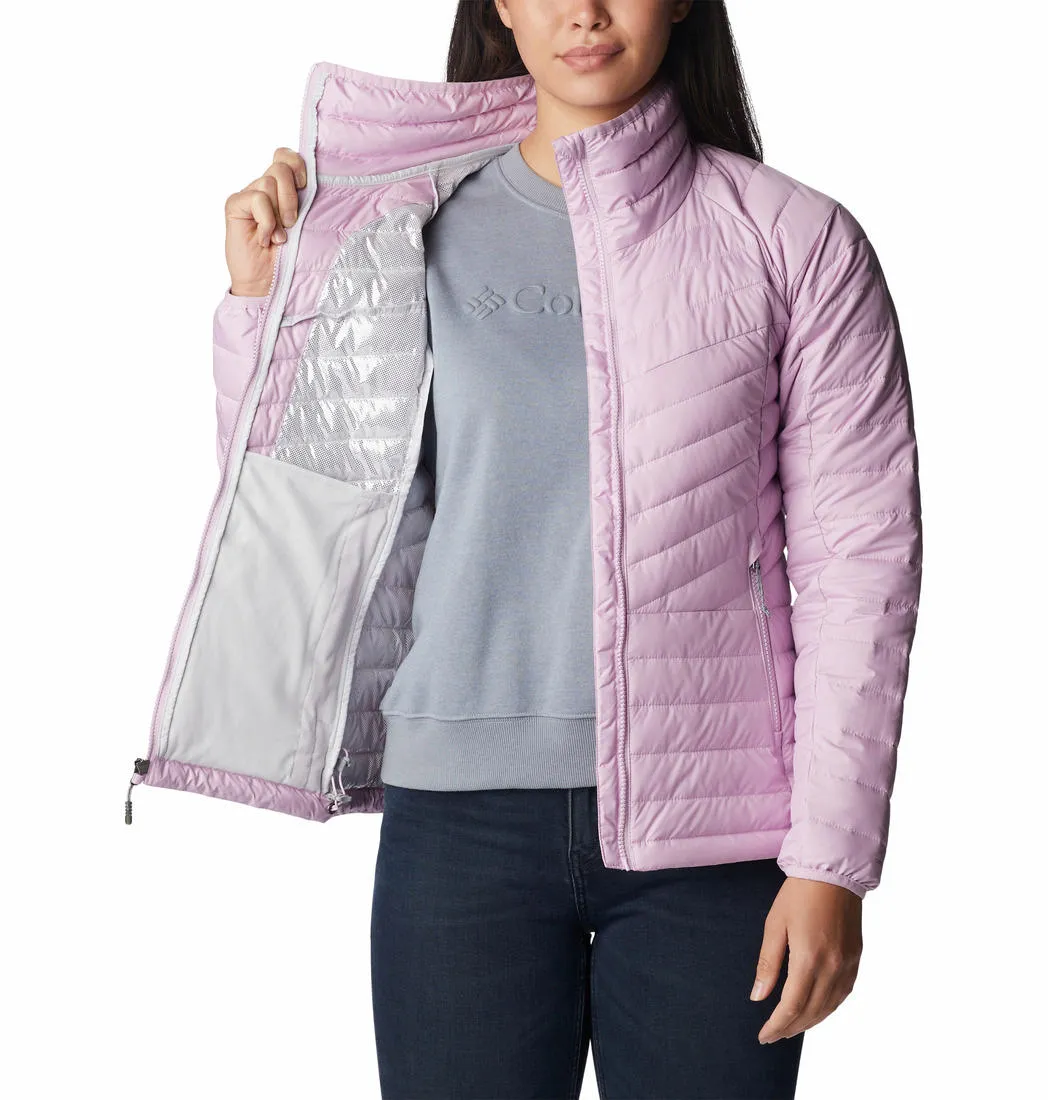 Columbia Women Purple Powder Lite II Full Zip Jacket Sporty Fit Bronzer