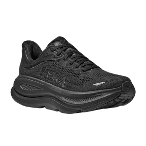 Hoka Women's Bondi 9 Black/Black Ergonomic Contoured Footbed Shock Guard