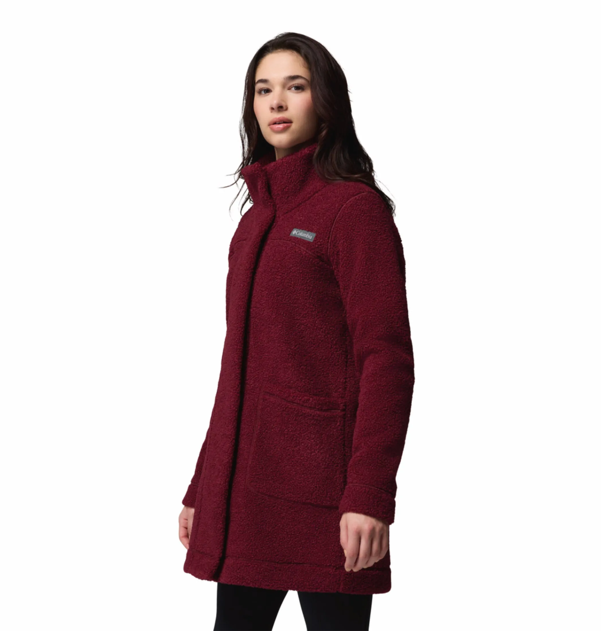 WrinkleResistant Columbia Women Maroon Panorama Fleece Jacket