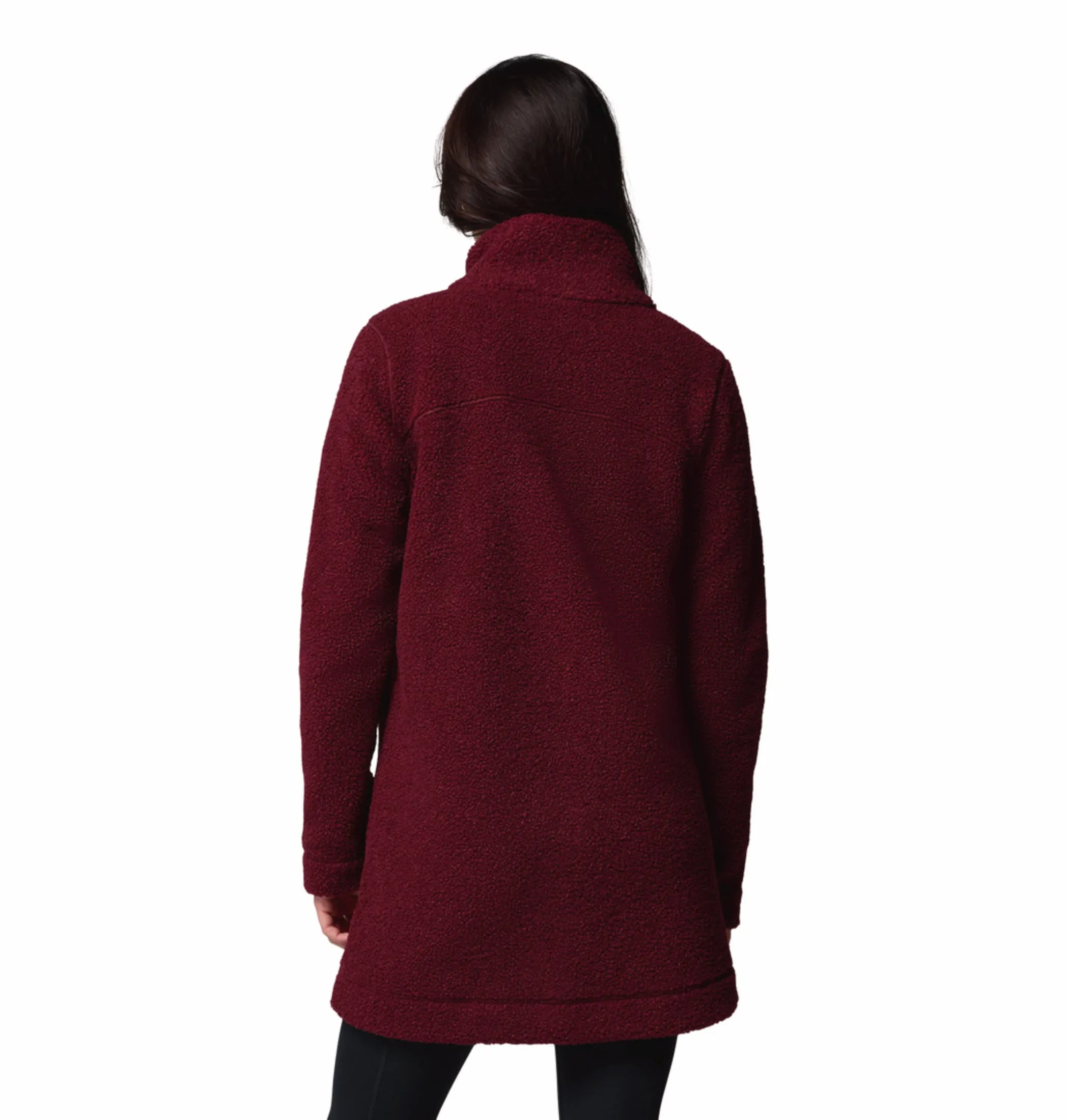 Columbia Women Maroon Panorama Fleece Jacket Wind Proof Active Use