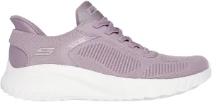 Durable Rubber Outsole Skechers BOBS Sport Squad Chaos Womens Training Shoes - Purple