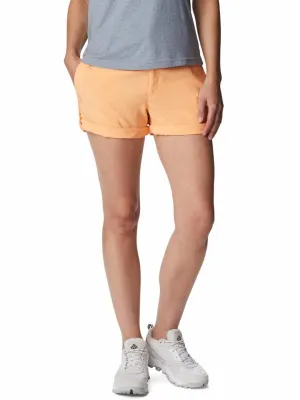 Columbia Women Peach Silver Ridge Utility Short (Sun Protection) Quick Adjust Fit Stylish Fit