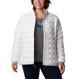 Columbia Women White Delta Ridge Down Jacket Sporty Style New Year's Eve attire
