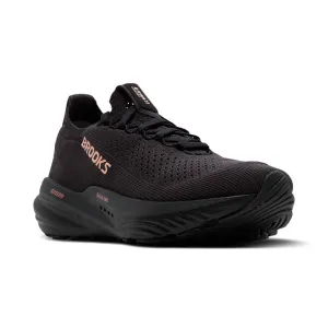 Brooks Women's Glycerin StealthFit 22 Black running in a concrete bridge area shoes