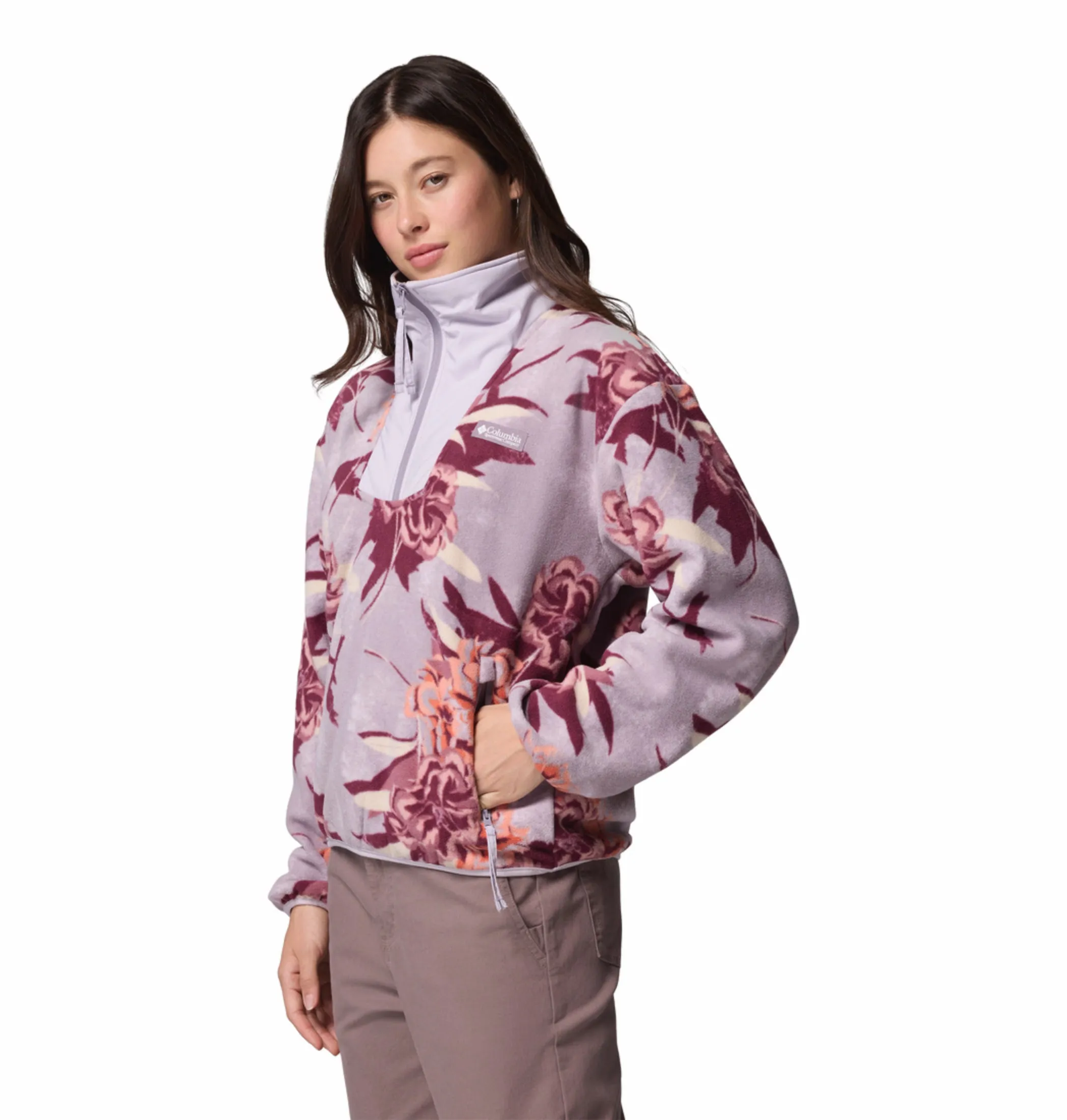 Columbia Women Purple Sequoia Grove Pullover All Day Comfort