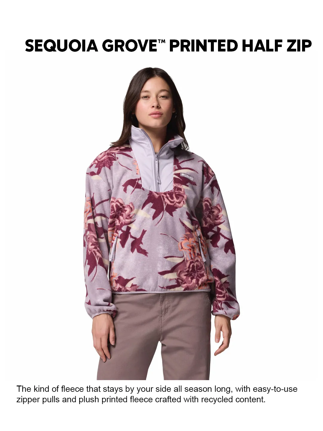 Columbia Women Purple Sequoia Grove Pullover Short-sleeved Modern Tailoring