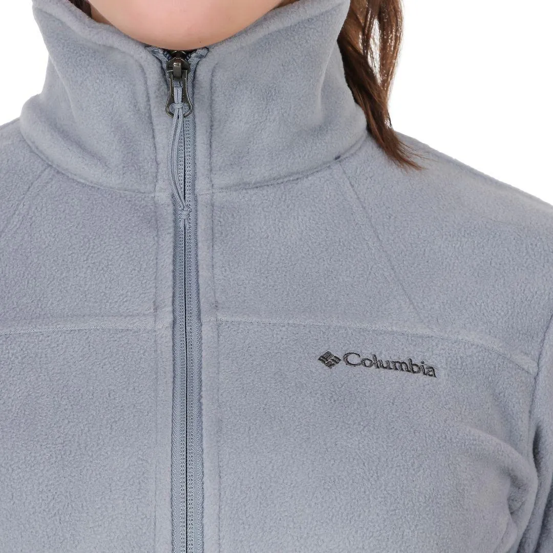 Columbia Women Grey Fast Trek II Jacket Nano Coated Fabric beach bonfire