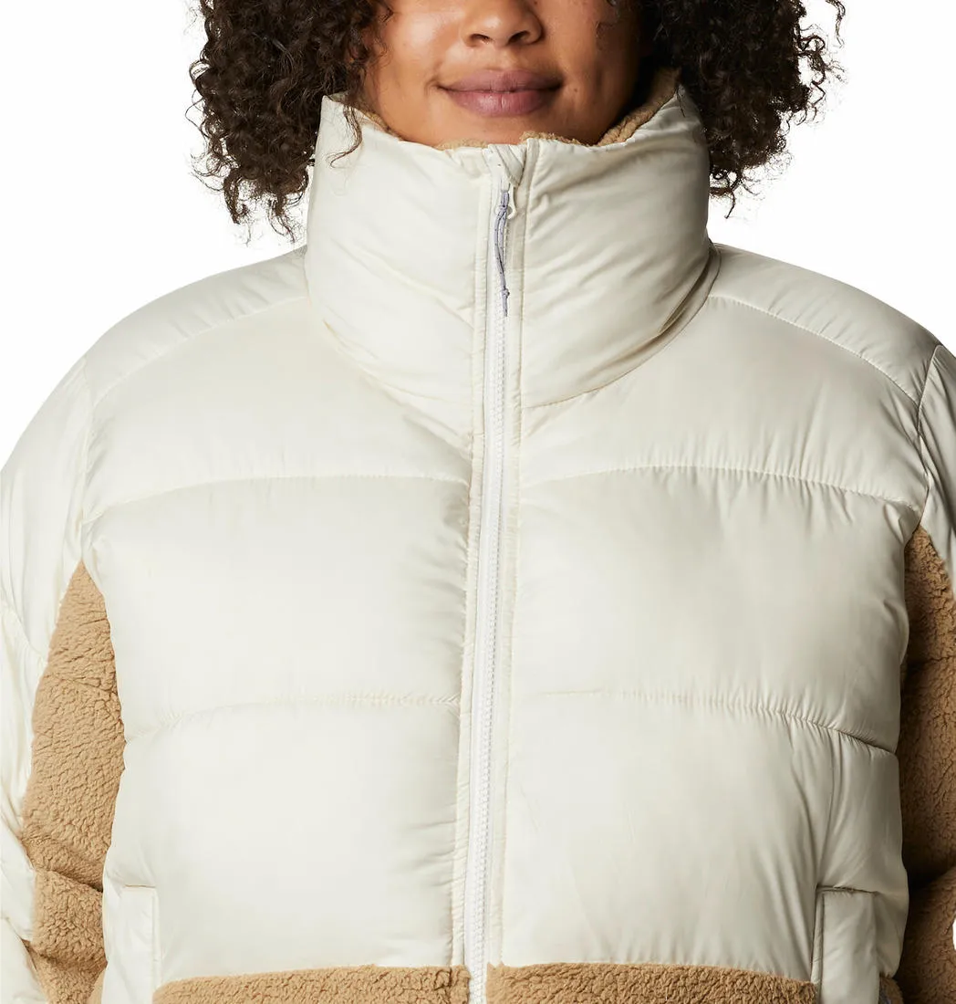 Travel Ready Columbia Women White Leadbetter Point Sherpa Hybrid