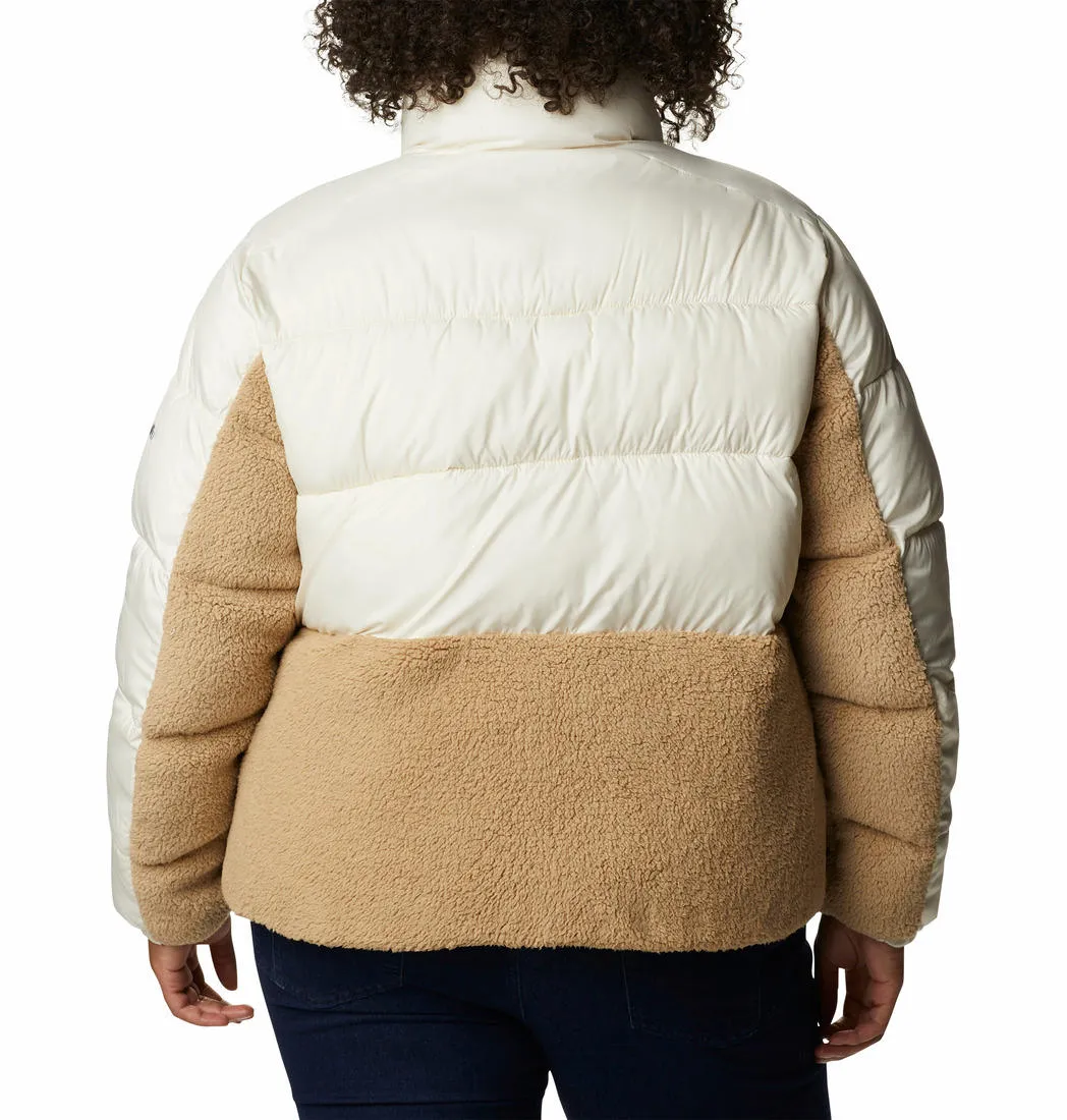 detachable sleeves Columbia Women White Leadbetter Point Sherpa Hybrid