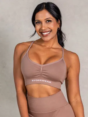 NRG Seamless Sports Bra - Almond sports event Compression Fit