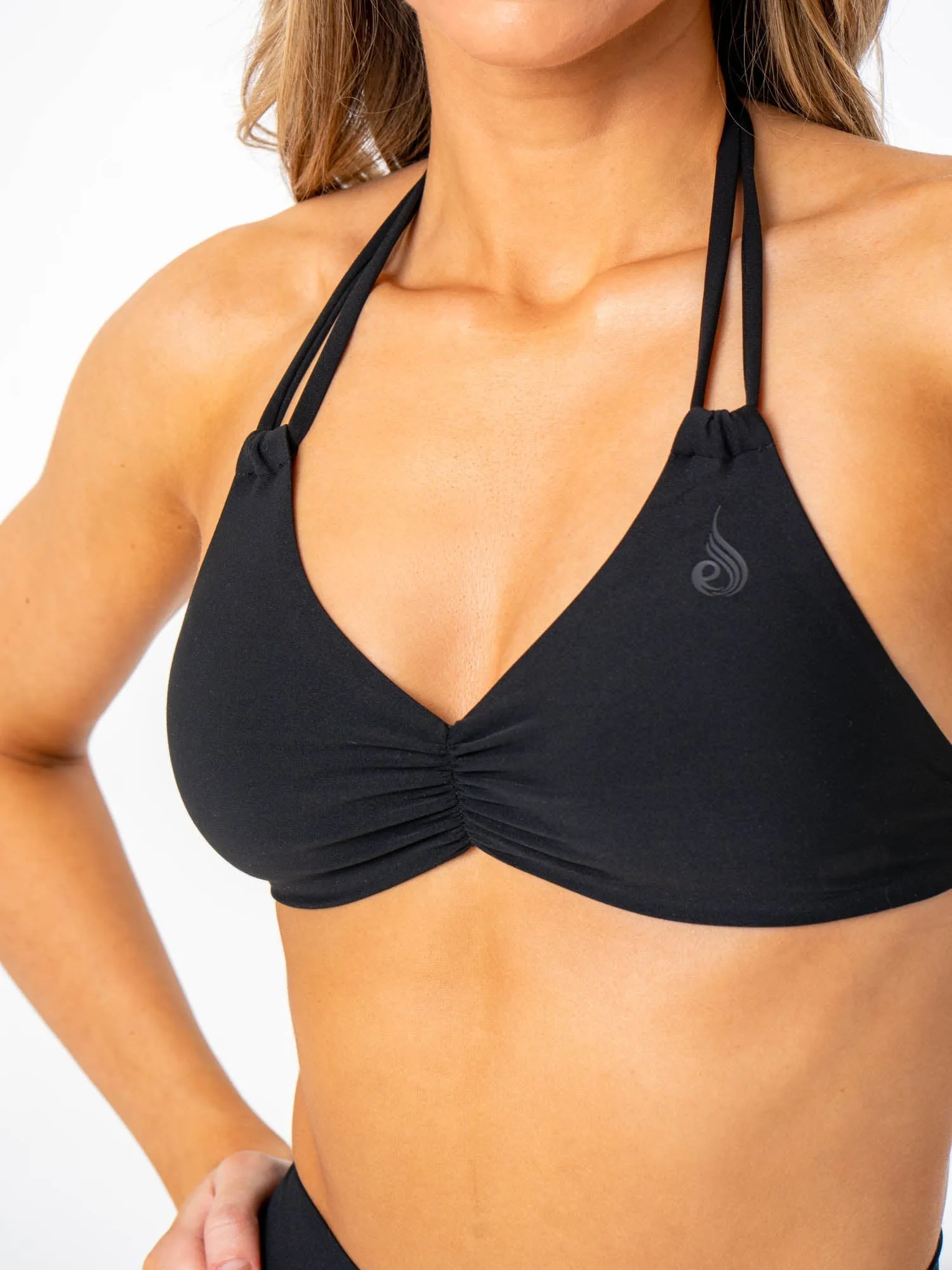 Secure Support Smooth Underwear NKD Twin Strap Halter Bra - Black