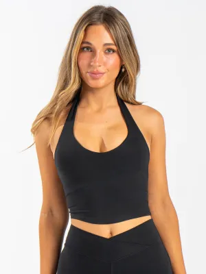 Low-impact NKD Halter Shelf Tank - Black