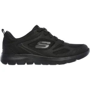 Skechers Summits Suited Womens Training Shoes - Black Bright tone Step Free