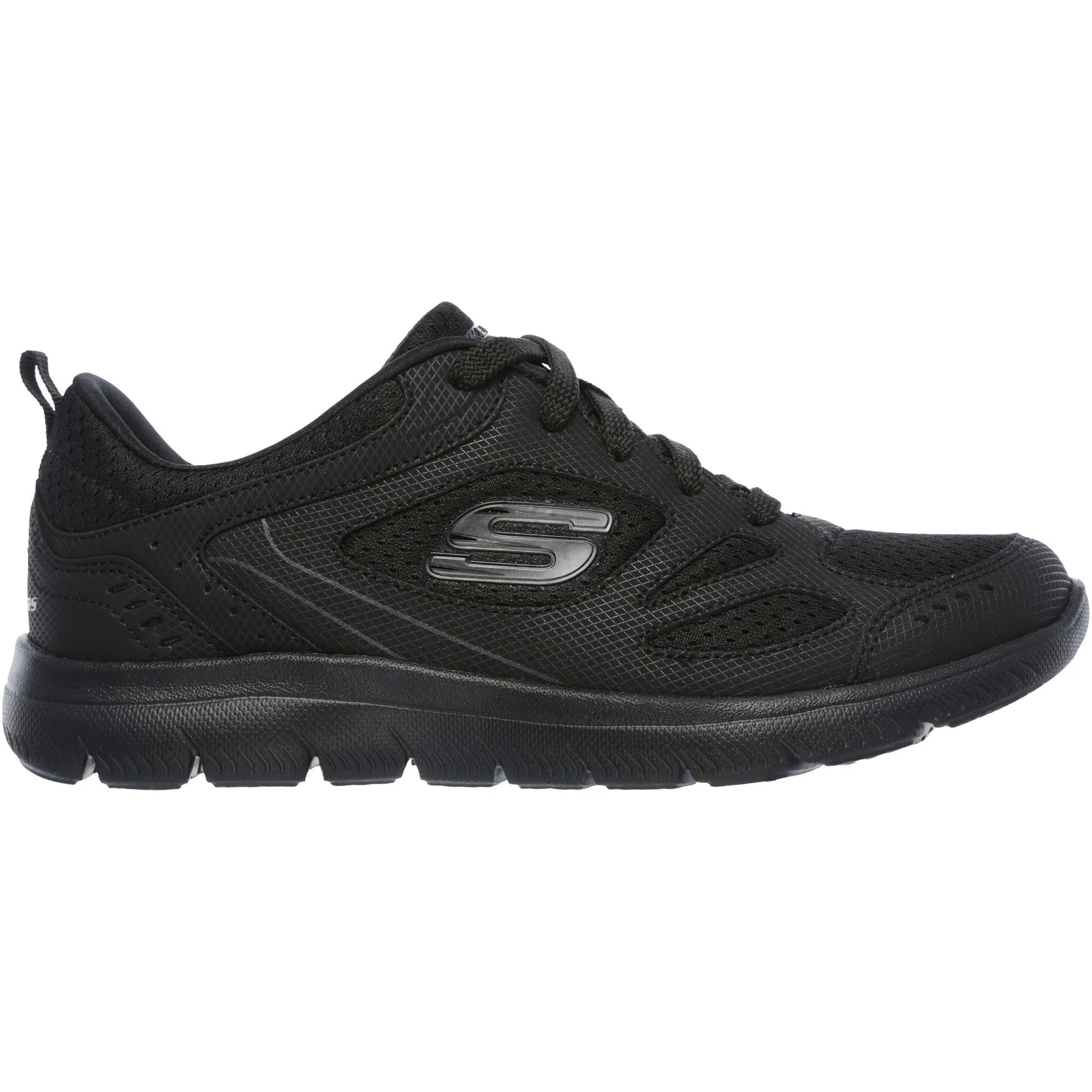 Skechers Summits Suited Womens Training Shoes - Black Bright tone Step Free