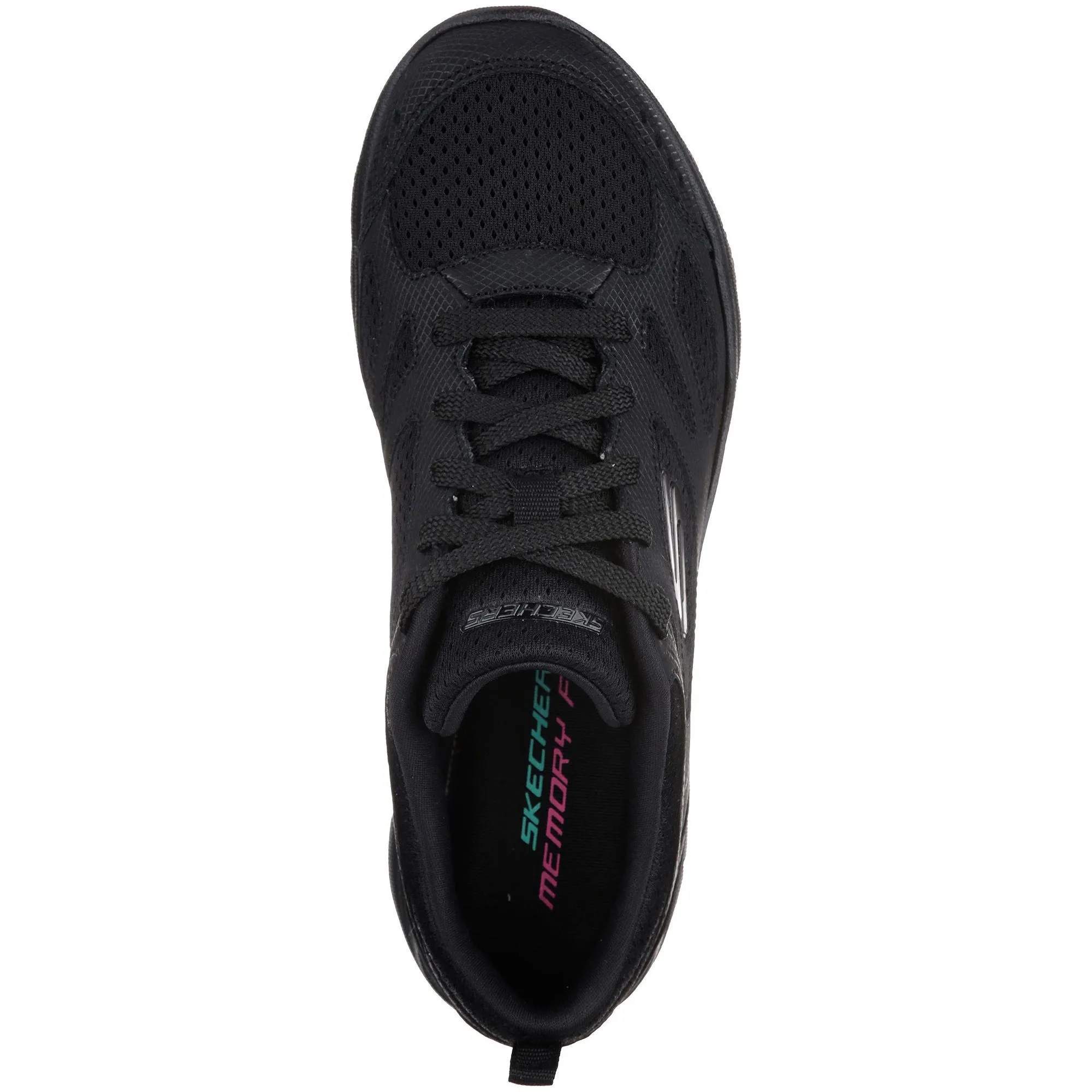 Stone Grip Feather Light Urban Stroll Skechers Summits Suited Womens Training Shoes - Black