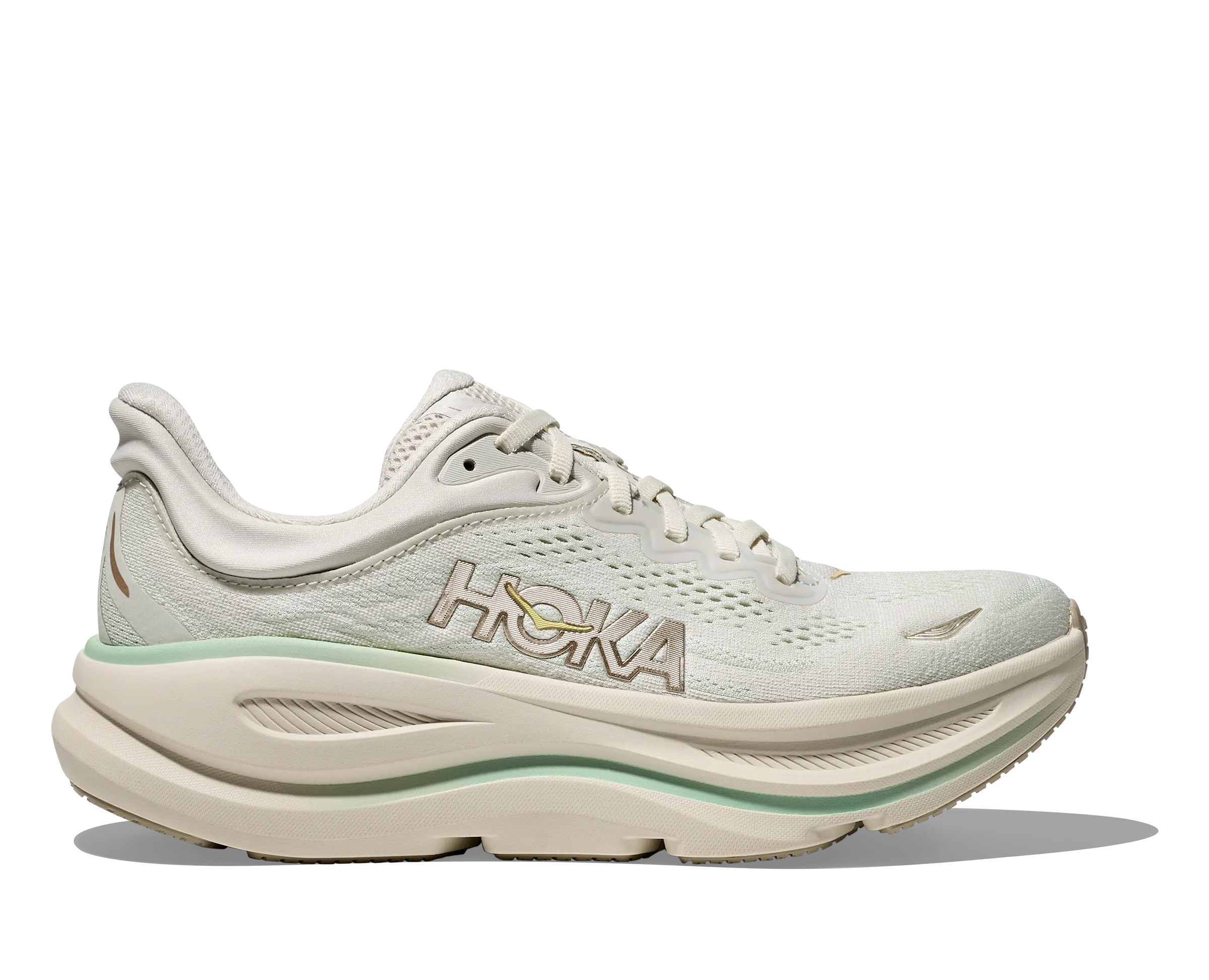 HOKA BONDI 9 WOMEN'S MEDIUM stripe - pattern shoes Arch Support Construction