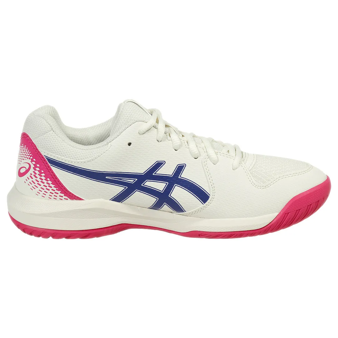 Impact Diffusion Heel Flexible Asics Women's Gel-Dedicate 8 - D Width - Cream/Dark Cobalt