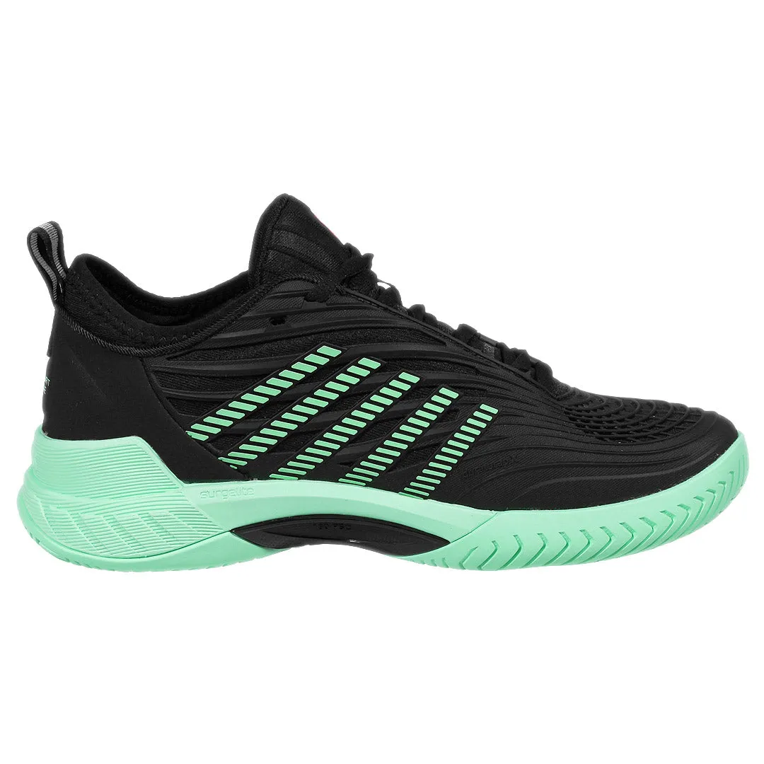 Non Restrictive Forefoot K-Swiss Women's Hypercourt Supreme 2 - Black/Neon Mint