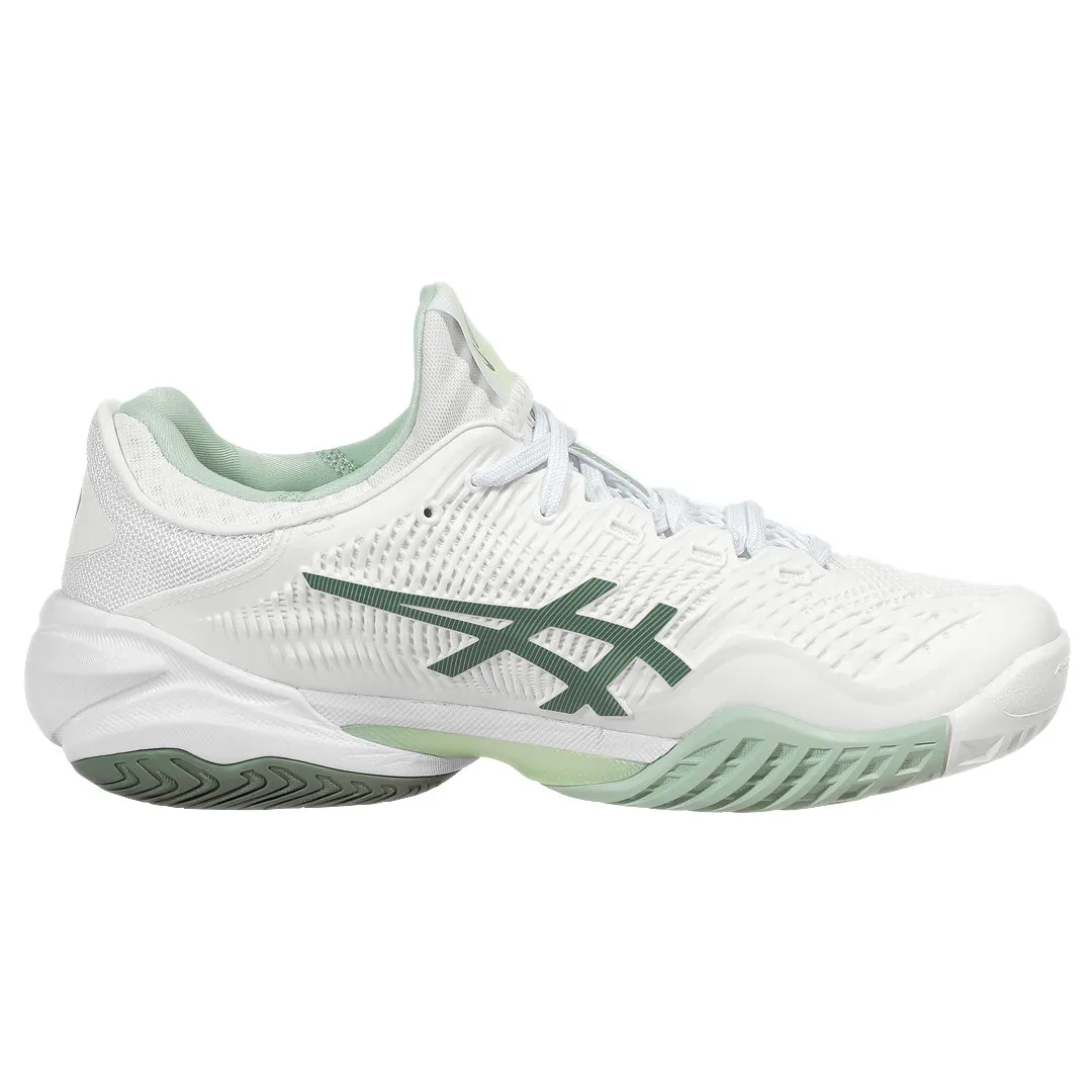 Flexible Design Cushion Sole Asics Women's Court FF 3 - White/Lichen Rock