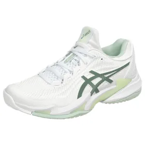 Hybrid style Ortholite Cushioning Asics Women's Court FF 3 - White/Lichen Rock