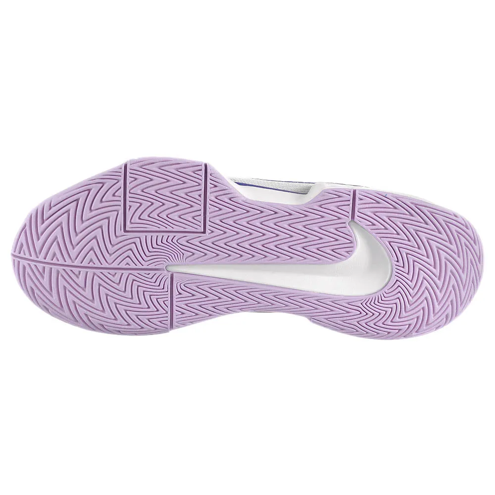 Multi Density Foam Layers Comfort Fit Collar Opening Nike Women's Air Zoom GP Challenge Pro - White/Amethyst Tint