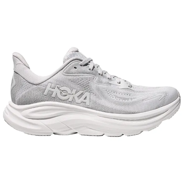 Hoka Women's Clifton 10 Wide Grey Run - ready unisex footwear