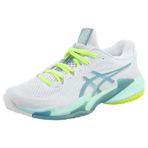 Asics Women's Court FF 3 - White/Soothing Sea vibration damping