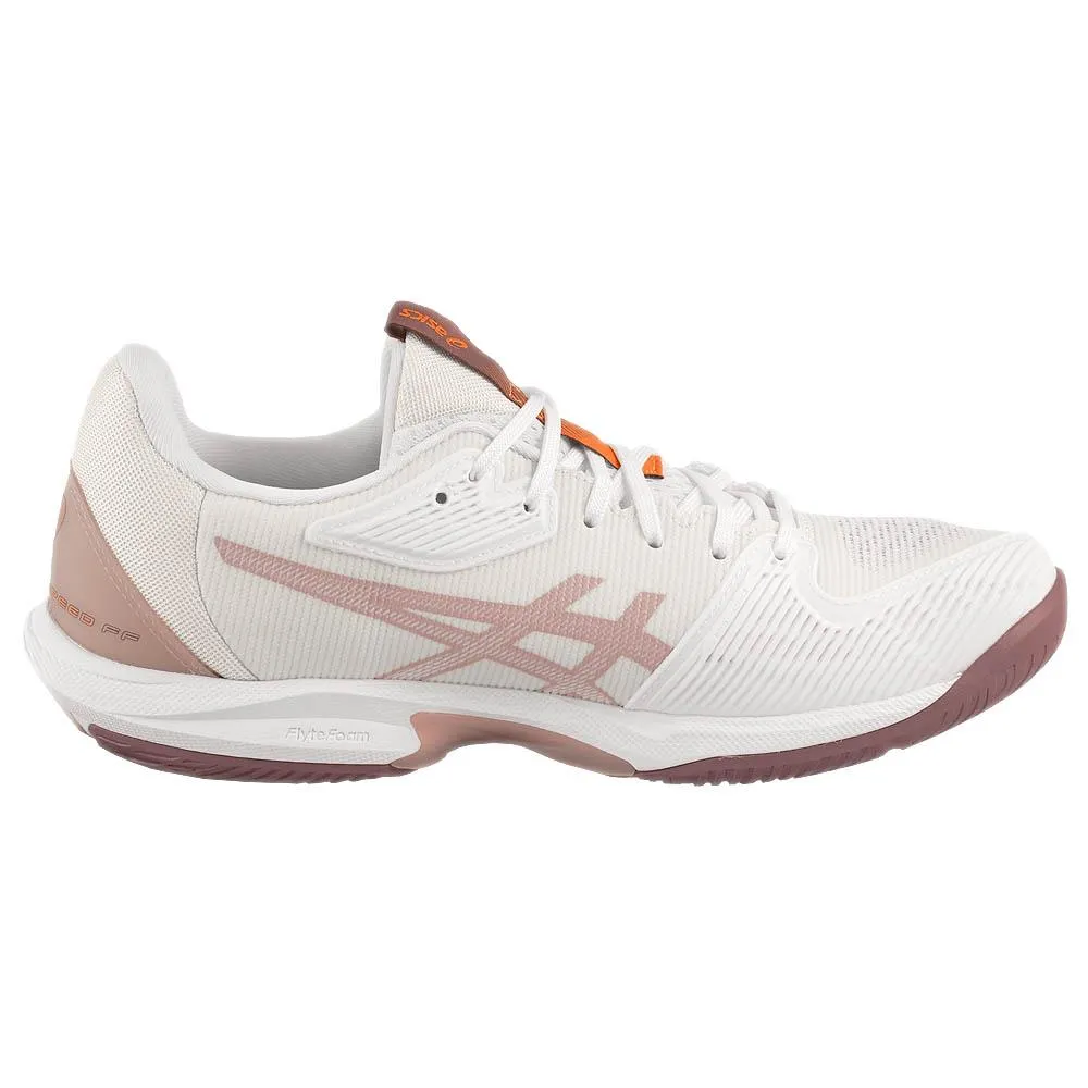 ventilation channels High Rebound Midsole Asics Women's Solution Speed FF 3 - White/Dusty Mauve