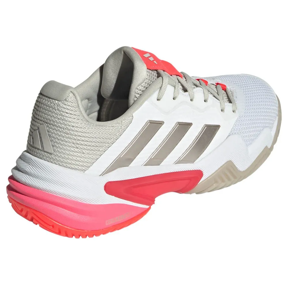Flex Fit Forefoot Design adidas Women's Barricade 13 - Cloud White/Lucid Red
