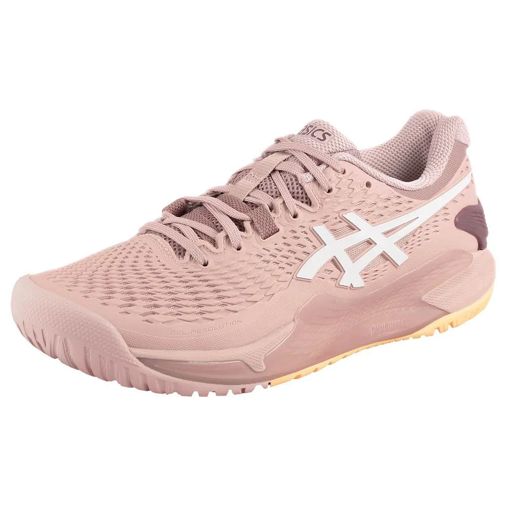 Asics Women's Gel-Resolution 9 - D Width - Watershed Rose/White Elastic Lacing System