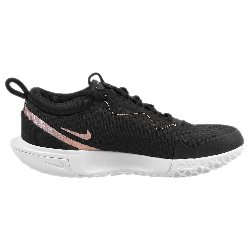 Biomechanical Ergonomics Impact Diffusion Layer Nike Women's Court Zoom Pro - Black/Metallic Red Bronze