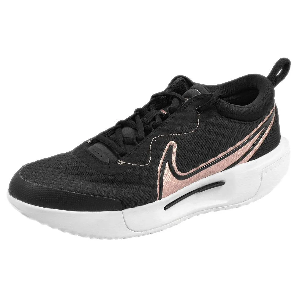 Compression Molded Midsole Nike Women's Court Zoom Pro - Black/Metallic Red Bronze