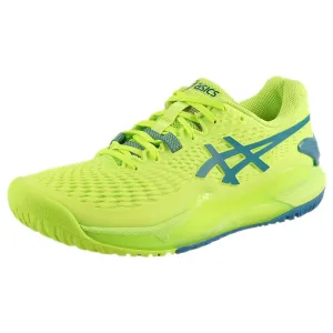 Asics Women's Gel-Resolution 9 - Hazard Green/Reborn Blue Torsional Stability