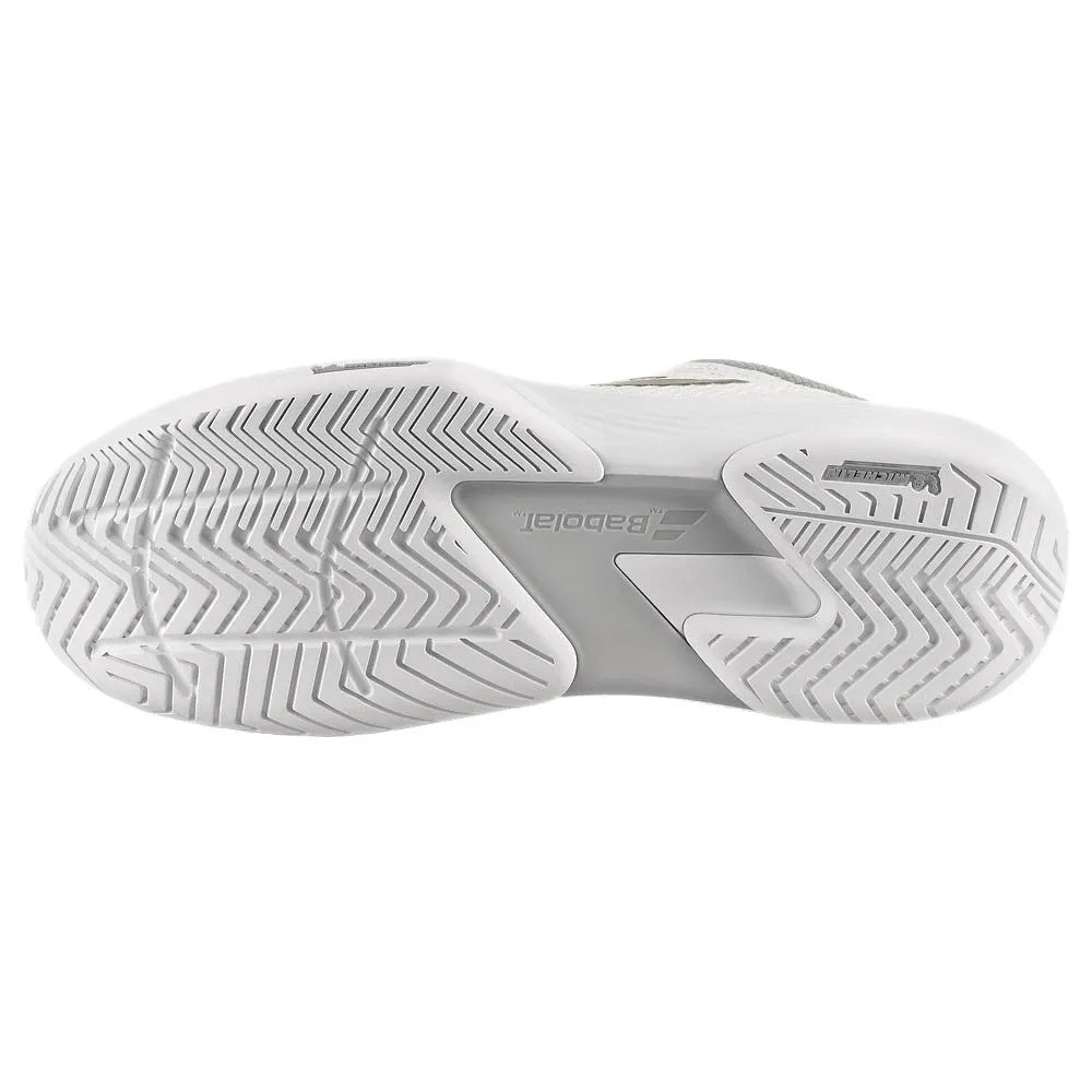 Ergonomic Insole Shape High Traction Babolat Women's SFX 4 - White/Silver