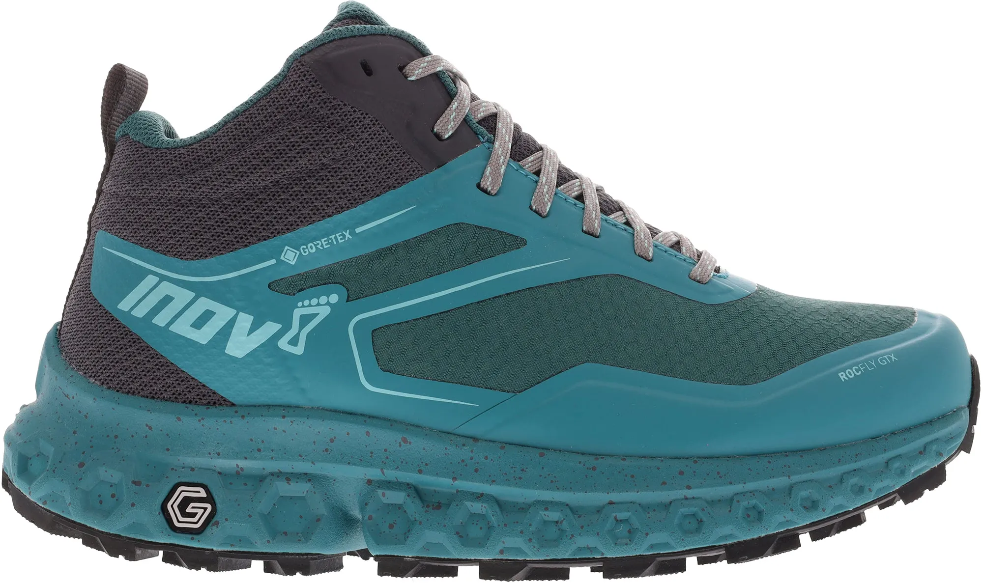 Comfort toe Clear Glow Inov8 RocFly G 390 GORE-TEX Womens Walking Boots - Green