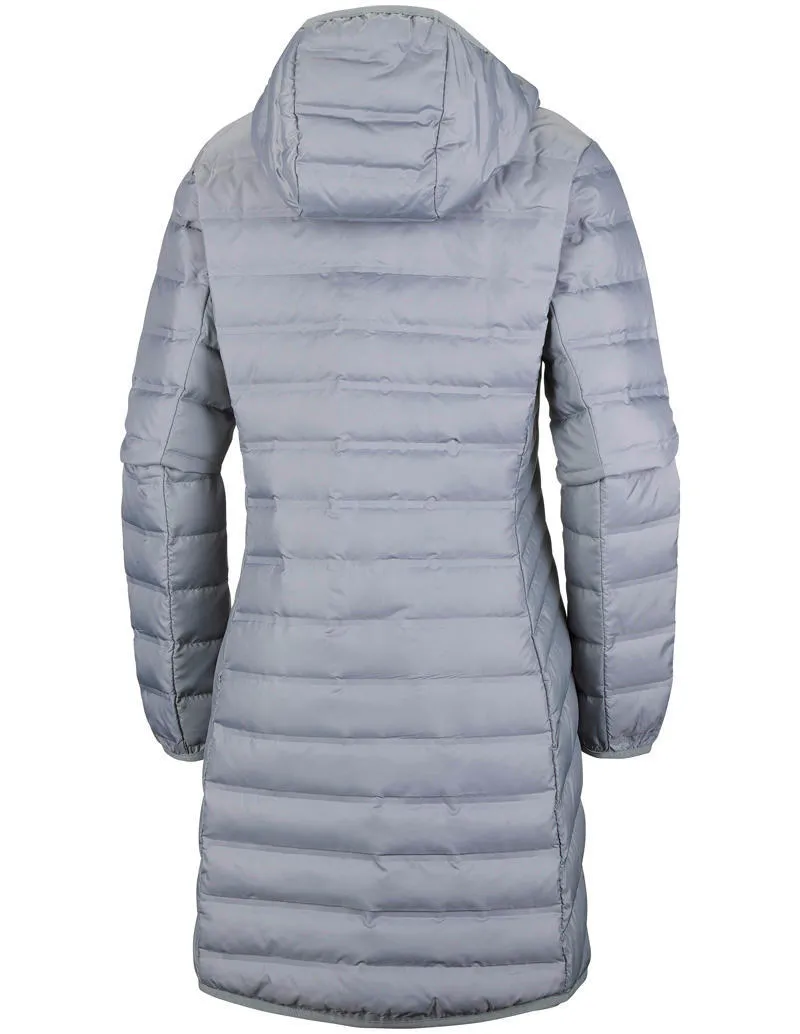 Columbia Women Grey Lake 22 Long Hooded Jacket Rain Friendly Layered