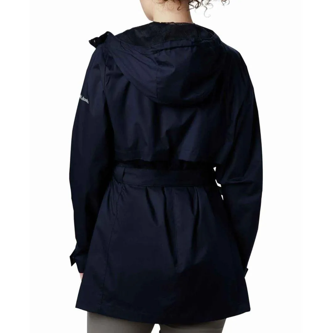 Sport Function Columbia Women Navy Blue Pardon My Trench Rain Jacket