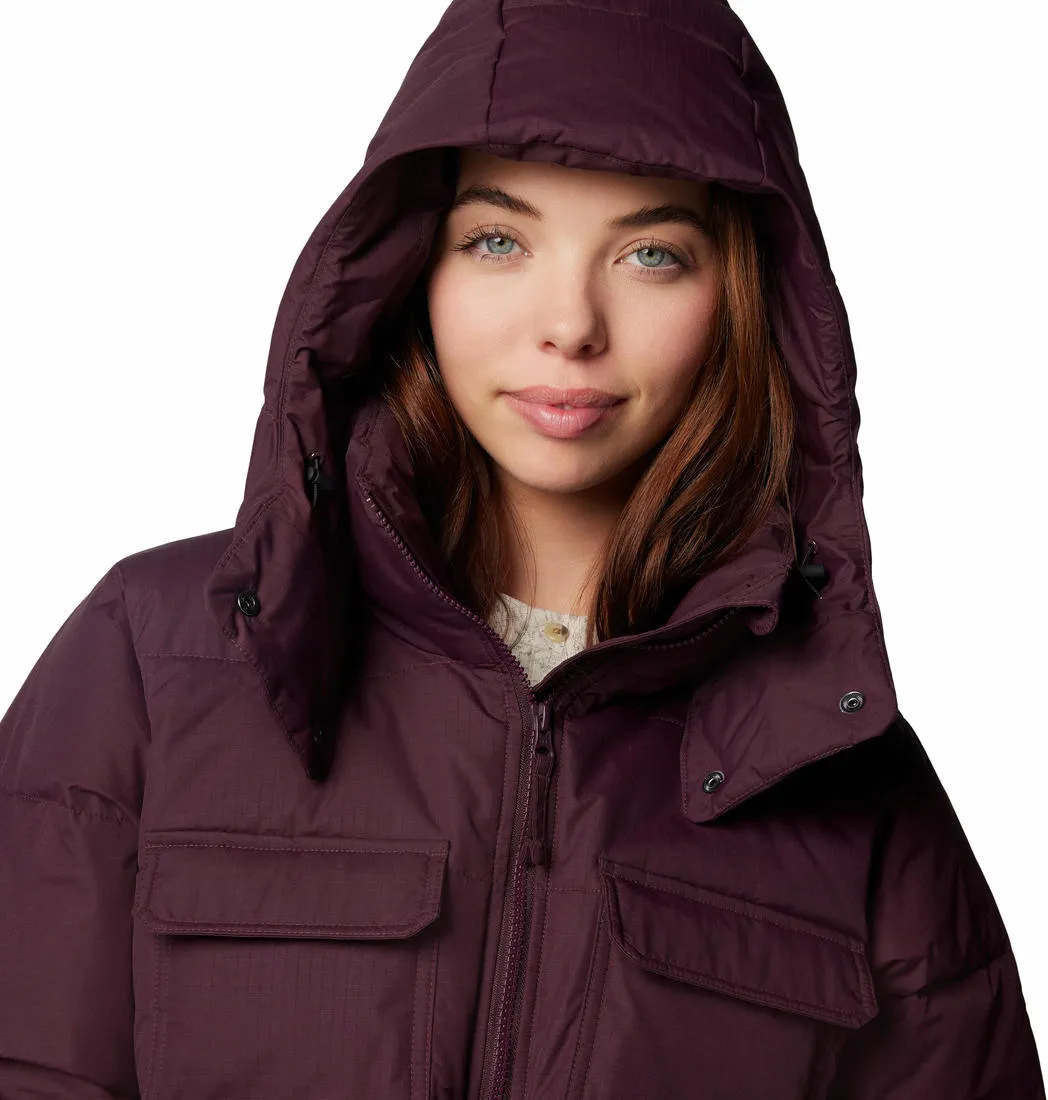 Columbia Women Red Longhorn Ridge Insulated Jacket Smart Style High Density Weave